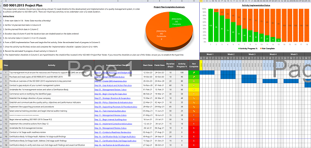 ISO 9001 Project Plan