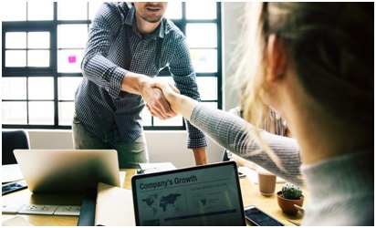 Competence and Awareness people chaking hands