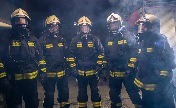 Firefighters meeting